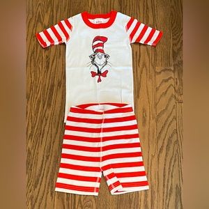 Hanna Andersson, size 8, Cat in the Hat, Short John Pajama Set